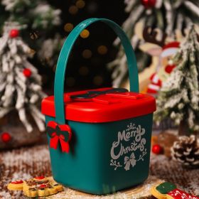 Christmas Fruit Box Small Gift Tote Bag (Option: Square green bucket)