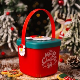 Christmas Fruit Box Small Gift Tote Bag (Option: Square red bucket)